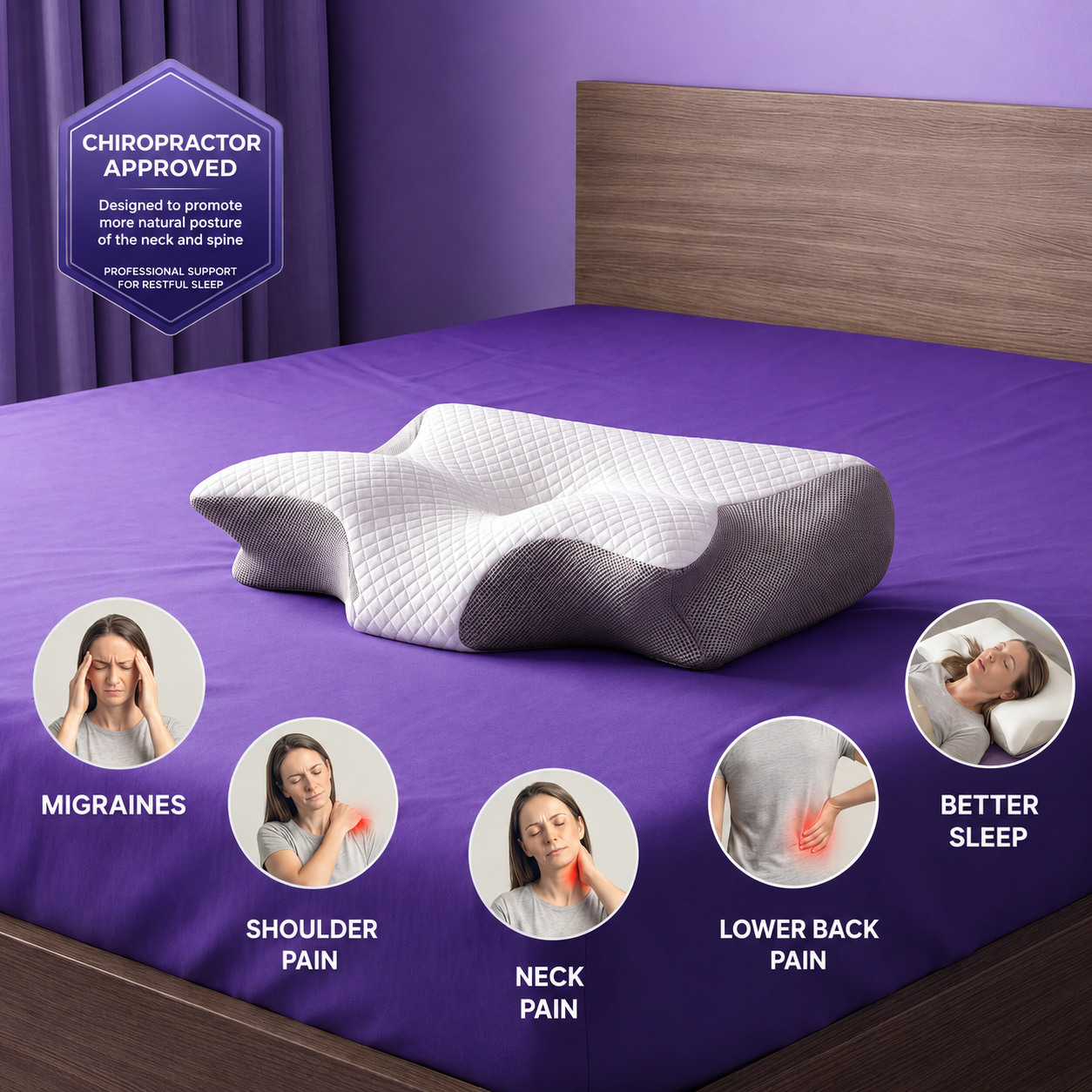 Ergonomic Memory Foam Pillow
